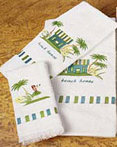 Beach House Embroidered Towels