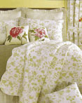 Brighton Green Toile by C & F Luxury Quilts