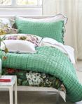 Chenevard Reversible Quilt Eau De Nil & Celadon by Designers Guild Bedding